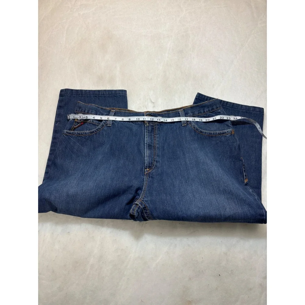 ARIAT Fire Resistant Mens Low Rise Boot Cut Jeans Dark Wash Denim Size‎ 44x25